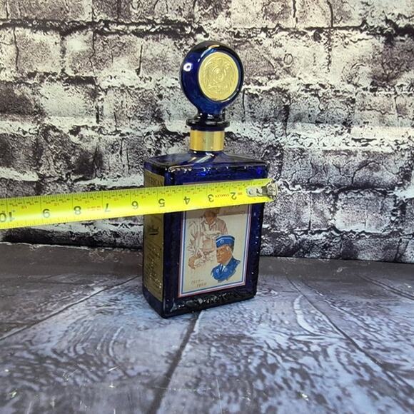 American Legion 50th Anniversary J.W Dant Whiskey Bottle/ Decanter Cobalt Blue - Picture 5 of 5